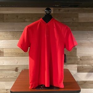 Nike Tiger Woods Red Mock Polo